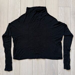 Wilfred Wool Blend Mockneck Lightweight Sweater in Black Women’s Size XXS